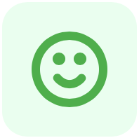 Square icon for positive feedback