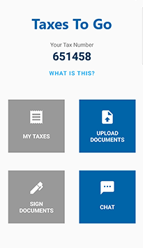 Tax number screen